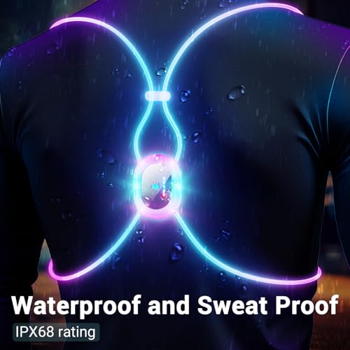 Reflective Running Vest with RGB Lights | 360° Visibility | Lightweight & Waterproof