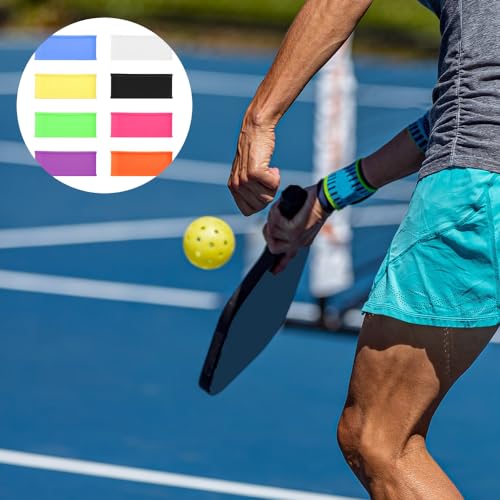 16 PCS Pickleball Paddle Grip Bands - Unpatterned Silicone Rings