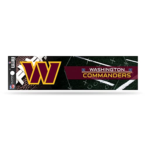 Washington Commanders Bumper Sticker - 3" x 12" White Decal