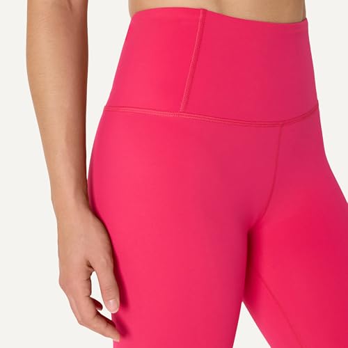 High Waist Capri Workout Leggings - Hot Pink, X-Small