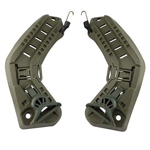 Quick Release Goggle Clips for Airsoft Helmet - OD Green