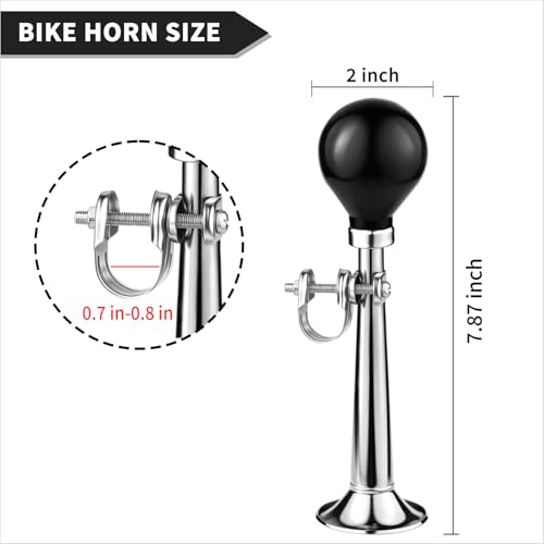 Loud Metal Squeeze Bike Horn for Adults - Silver