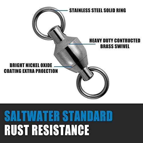Ball Bearing Fishing Swivels - #1 20 Pack 45LB Strength
