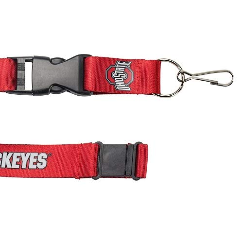 Ohio State Buckeyes Team Lanyard with Key Ring - 24 Inch