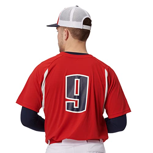 Champro Men's Wild Card 2-Button Baseball/Softball Jersey - 3X-Large, Graphite, White