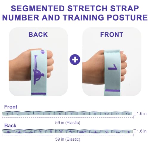 Yoga Stretching Strap with 12 Loops - 2 PCS for Physical Therapy