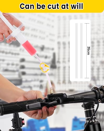 Bicycle Hydraulic Brake Bleed Kit with Mineral Oil & Brass Connectors