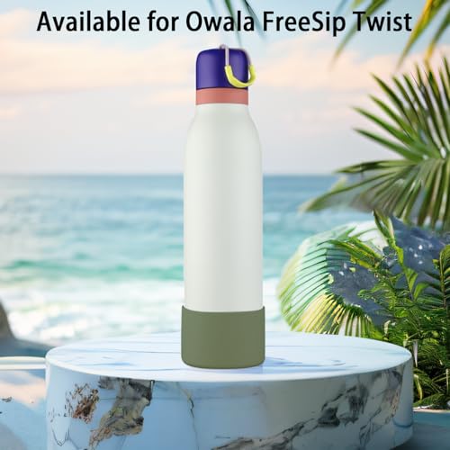 Silicone Boot Set for Owala FreeSip Twist Water Bottle - Military Green