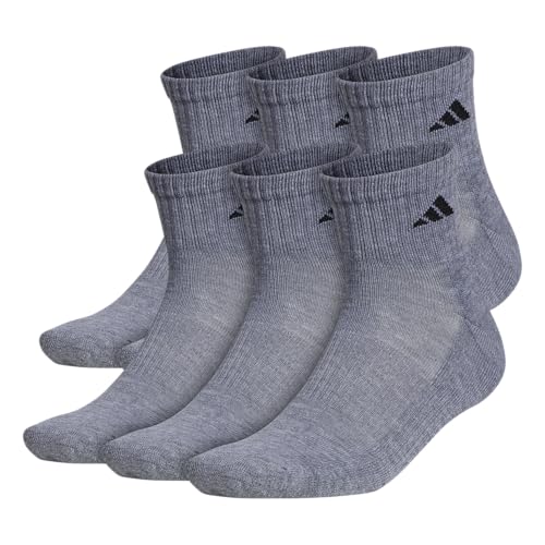 Men's Athletic Cushioned Quarter Socks 6-Pack - White