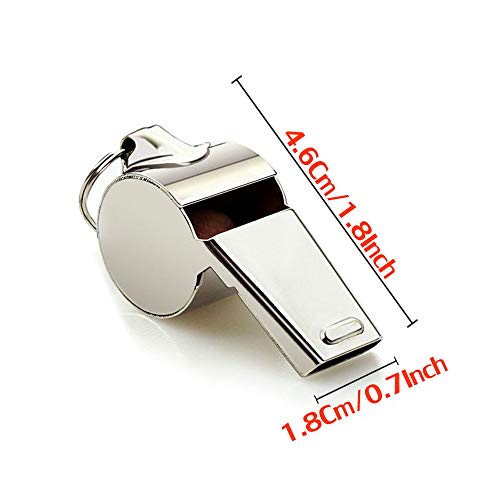 Stainless Steel Whistle Set - 2 Pack with Lanyards for Coaches & Officials