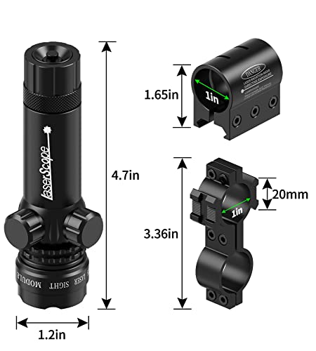 Tactical Green Laser Sight with Picatinny & Barrel Mount - Pressure Switch
