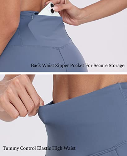 High Waisted Women's 10" Bermuda Workout Shorts - Ink Blue - X-Large