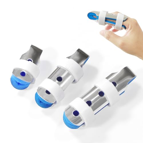 Finger Splint Set - Adjustable Support for Mallet & Trigger Fingers (3 Sizes)