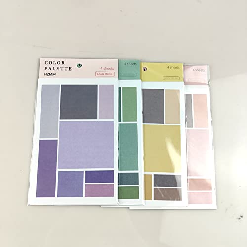 Colorful Decorative Sticker Set - 16 Sheets of Dots & Squares