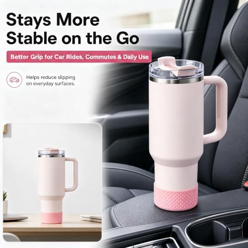 Silicone Boot Base Cover for Stanley 20-40oz & Hydro Flask 12-24oz - Black