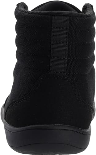 WHITIN Men's Wide Hi-Top Barefoot Shoes All Black 8.5 Wide with Ankle Support