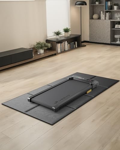 Foldable Treadmill Mat - Non-Slip, Waterproof, Shock Absorption - Black