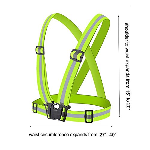 Reflective Safety Vest 2-Pack for Running, Cycling & Hiking