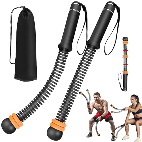 Portable Ropeless Battle Ropes with Adjustable Weights - Black