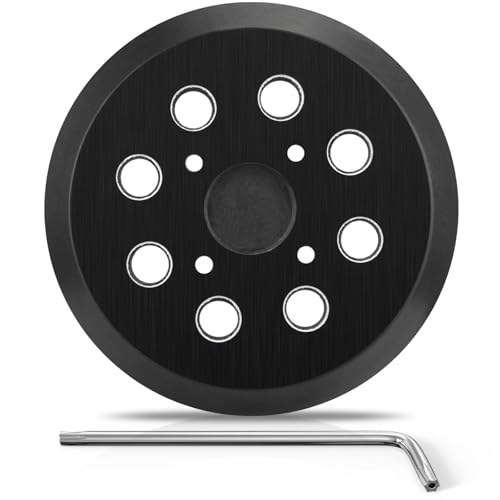 1 Pack 5" 8 Hole Replacement Sander Pad Compatible with Milwaukee 6021-21 6034-21 2648-20 2648-21 Orbital Sander Hook and Loop Replacement Part #51-36-7100 (4 Screw Holes Sander Pads)