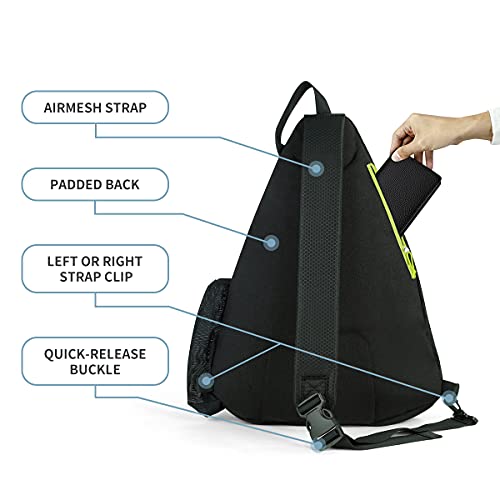 Large Capacity Pickleball Bag with Fence Hook - Green
