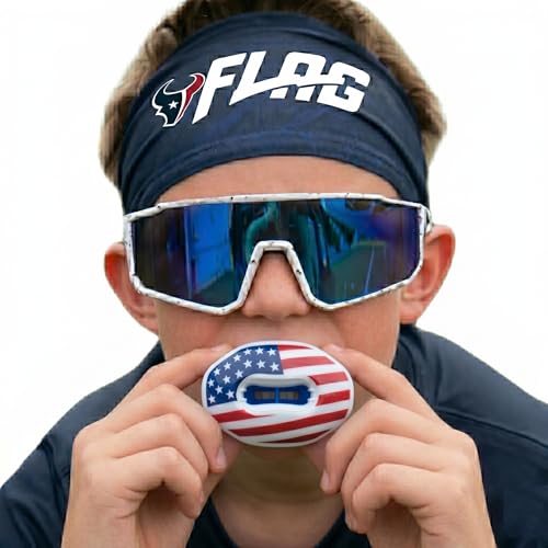 Flag Football Mouth Guard with 3D LipFit Design for Kids - No Boil Instant Fit