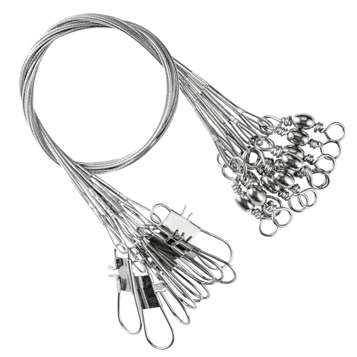 Stainless Steel Fishing Leader Wire - 5.9in, 20lb, 50pcs