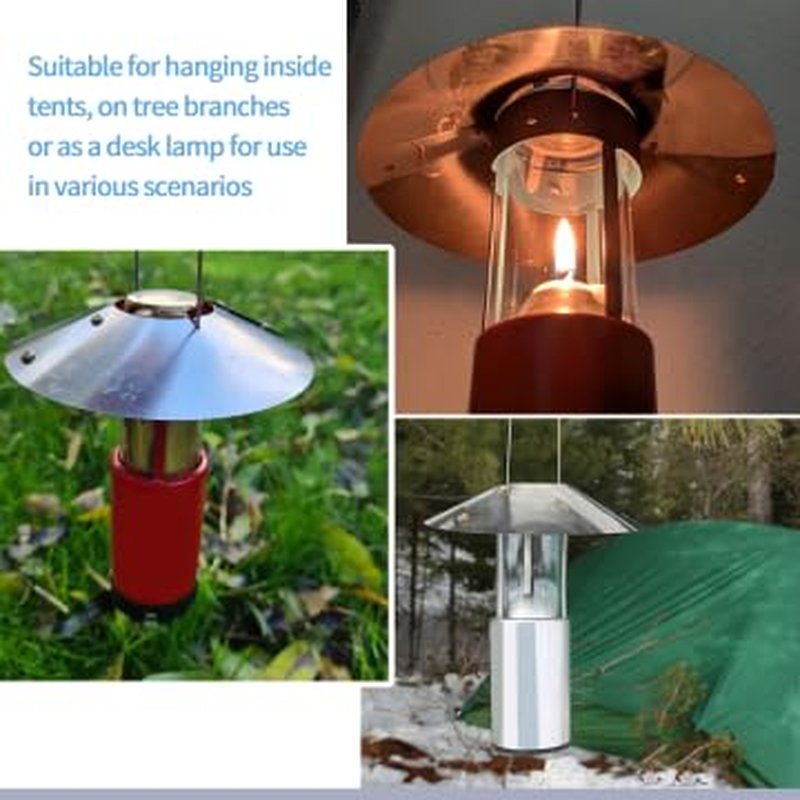 SUNJIKA Candle Reflector Compatible with UCO Candle Lantern Parts,Stainless Steel Lantern Reflectors Enhances Light Focus and Brightness for Uco Camping Candle Lantern