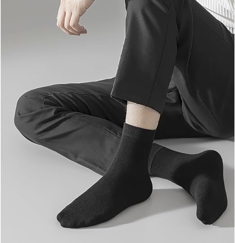 Crew Athletic Socks for Men - Moisture Wicking, Cushion - 8 Pairs, Black
