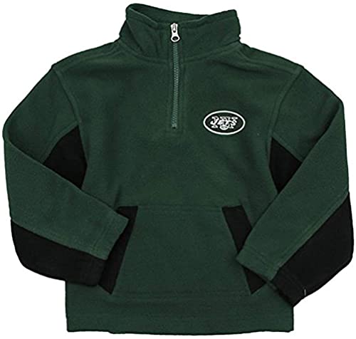 New York Jets Little Boys 1/4 Zip Micro Fleece Sweater - Green