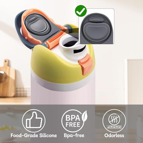 6 Silicone Replacement Stoppers for Owala FreeSip Water Bottles - Grey
