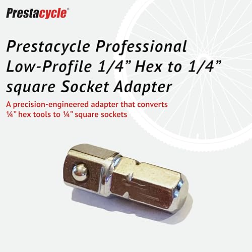 Low-Profile 1/4" Hex to 1/4" Square Socket Adapter - S2 Steel