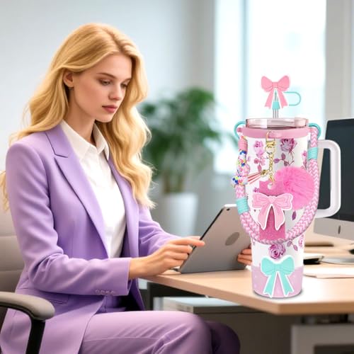 Bow Accessories Set for Stanley Cup 20/30/40oz - Pink
