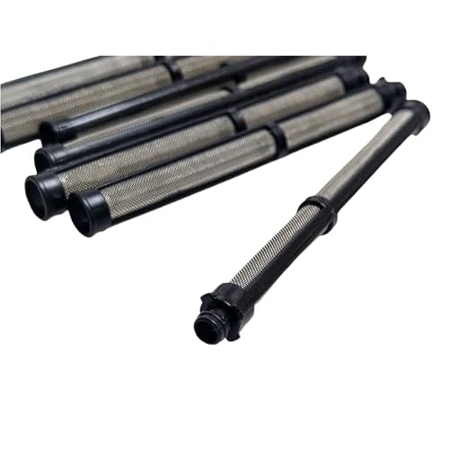 10PCS Stainless Steel Airless Spray Gun Filter 287032 ? 60 Mesh Compatible with Graco Contractor II & FTx II ? Anti-Clog Latex/Paint Filtration (Black)
