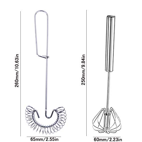 Stainless Steel Egg Whisk Set - 3 Pack Manual Mixer for Cooking
