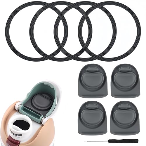 Joshey Replacement Rubber Seal Gasket Stopper Set for Owala FreeSip 16/19/24/25/32/40oz (Variation 8)