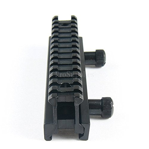 High Riser 1" 14 Slot Picatinny Weaver Scope Mount - Black