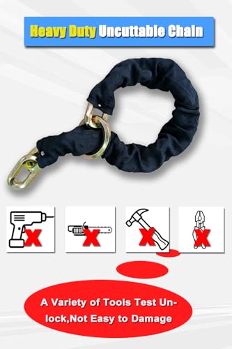 Heavy-Duty 2.6ft x 1/2in Security Chain with Nylon Sheath for Motorcycles, Trailers & Gates – Hardened Mn Steel