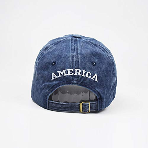 Men's American Flag Baseball Cap - Adjustable One Size Navy