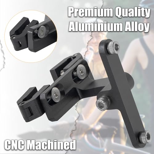 CyclingDeal Aluminium Saddle Rail Bottle Cage Mount Adapter for 1 Bottle Cage – Adjustable Angles, Road Use Only