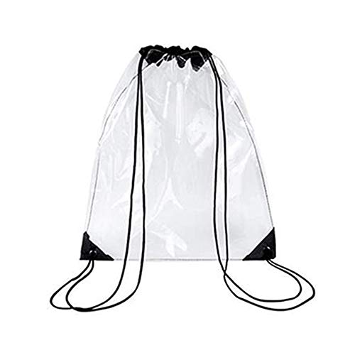 Clear Drawstring Backpack - Stadium Approved Waterproof Gym Bag