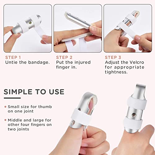 Sopito Finger Splint, 7 Pack Brace for Knuckle Immobilization