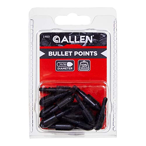 Archery Bullet Points - Soft Screw-On Arrow Tips - 11/32 Inch - 125 Grain - 12-Pack