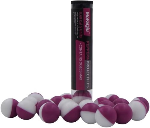 **OCandCS MAX 68 Cal Pepper Balls - Fracture Groove Design for Enhanced Performance | Ultrafine Powder, Increased Diffusion Radius**