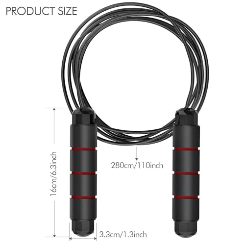 Adjustable Tangle-Free Speed Jump Rope - Red
