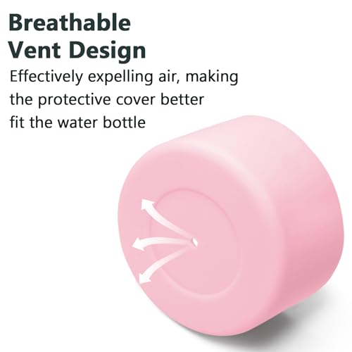 Silicone Water Bottle Boots - 2 Pcs Pink, 3 Inch Diameter