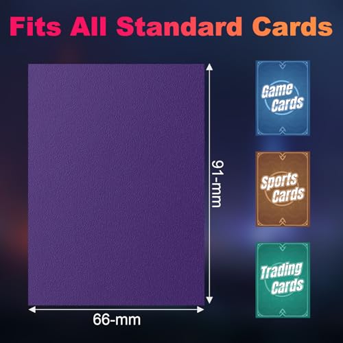 200 Pack Card Sleeves, Matte Dual Trading Sleeves with Opaque Back &