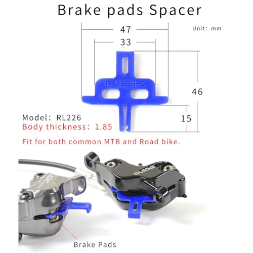 8PCS Bike Brake Bleed Blocks & Pad Spacers for 2/4-Piston Calipers