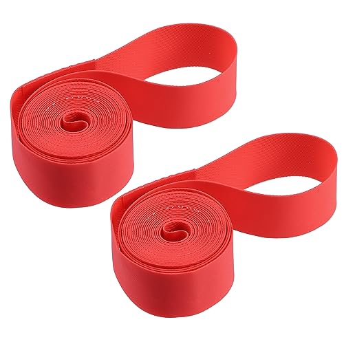 700C Bike Rim Tape - Red PVC Inner Tube Protection Strip Pair