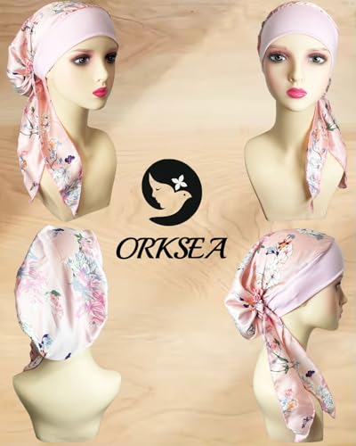 Chemo Headwear for Women - Silky Soft Light Pink Pattern Turban